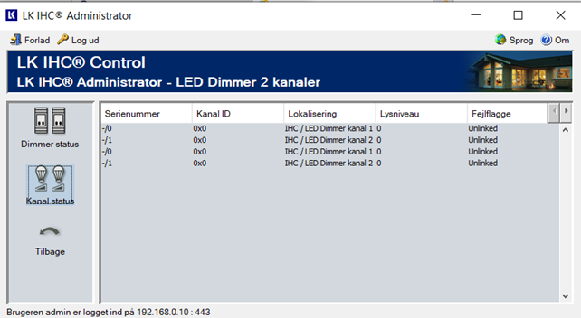 Kan ikke linke til Dimmer - IHC Visual 3.0 - IHC-User.dk